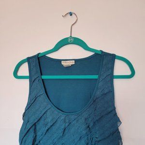 Teal Ruffled Dress